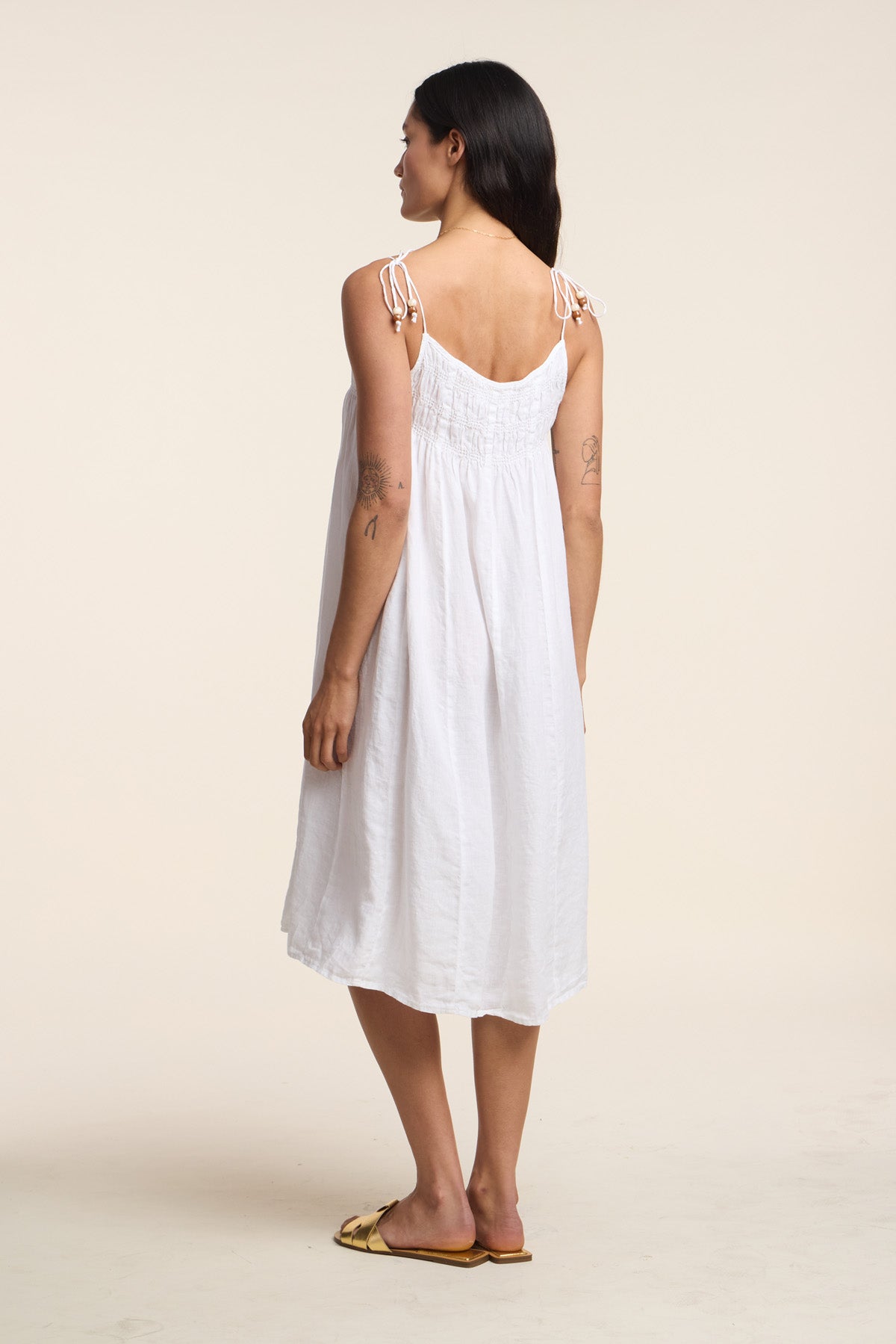 Women's Teresa Linen Dress Black X-large