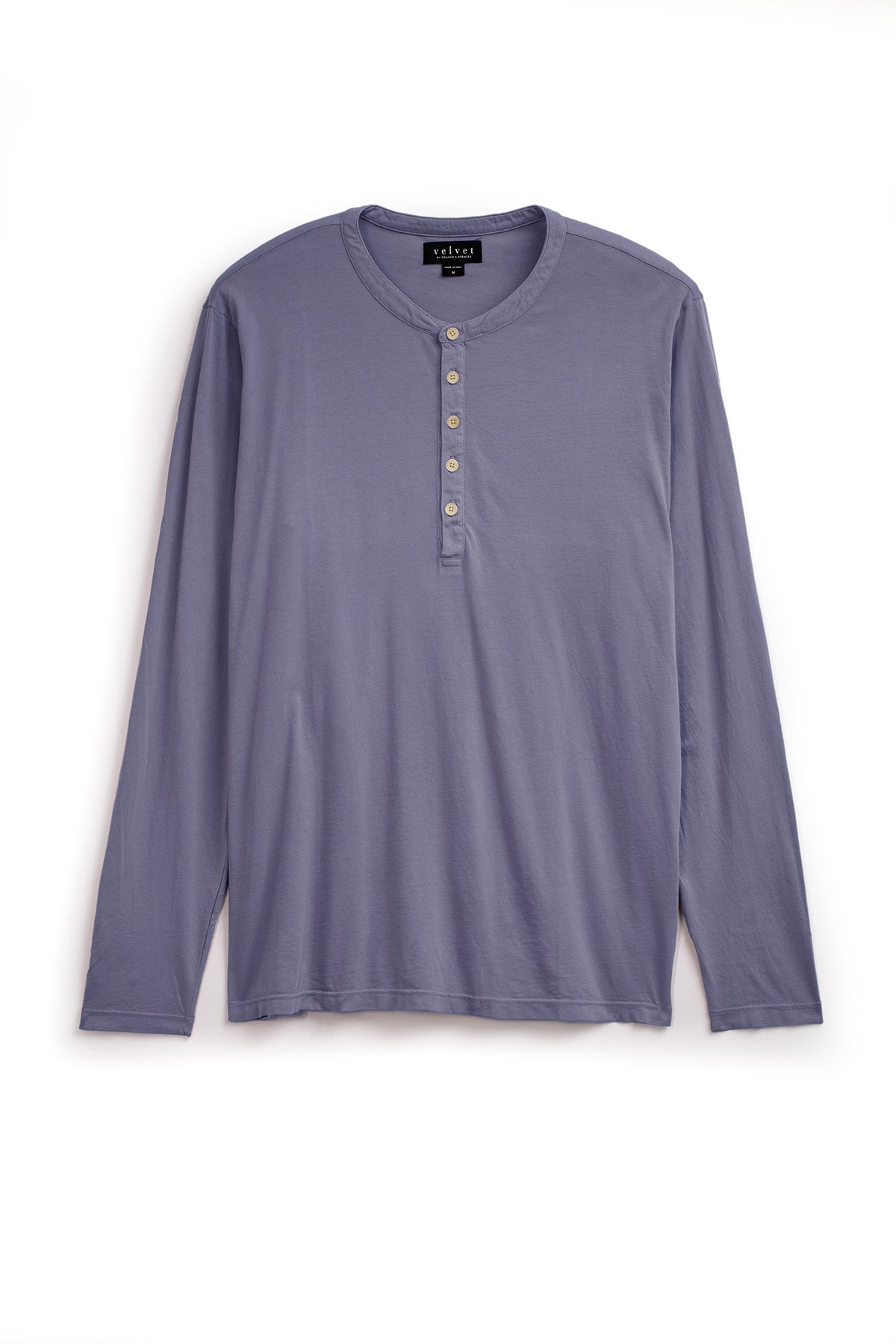 the ALVARO COTTON JERSEY HENLEY in lavender by Velvet by Graham & Spencer.-26629718278337