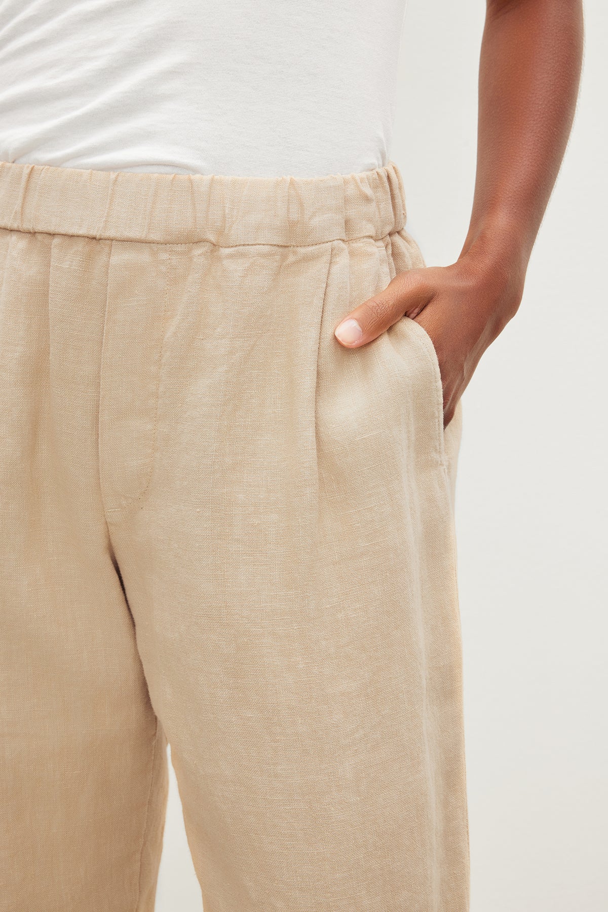 COS Cotton-linen Trousers in Natural