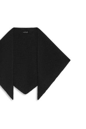 Black CLEO CASHMERE TRIANGLE SCARF.