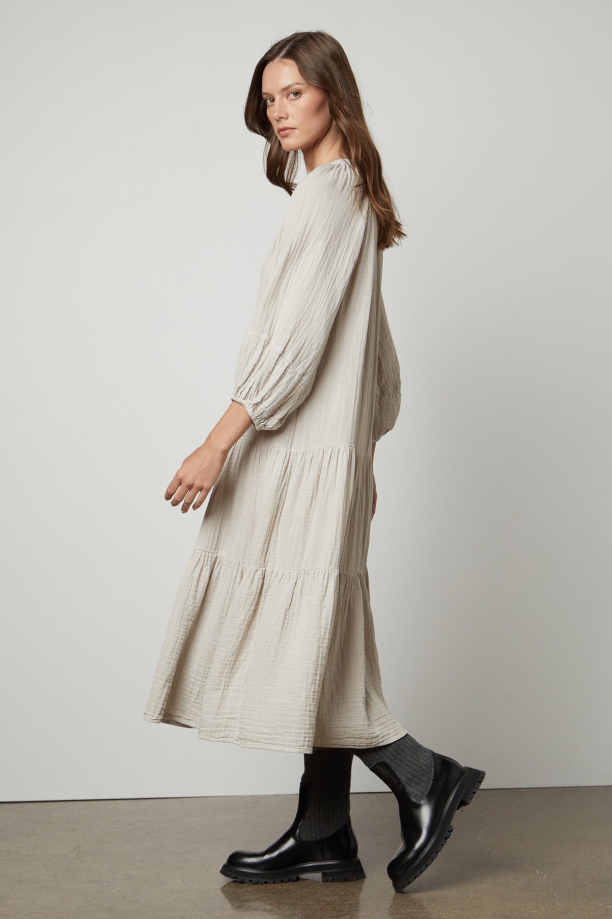 DIXON COTTON GAUZE TIERED DRESS DIXON COTTON GAUZE TIERED DRESS