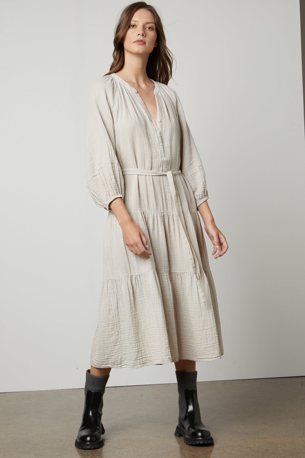 DIXON COTTON GAUZE TIERED DRESS DIXON COTTON GAUZE TIERED DRESS