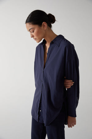 Redondo Button-Up Shirt in navy side