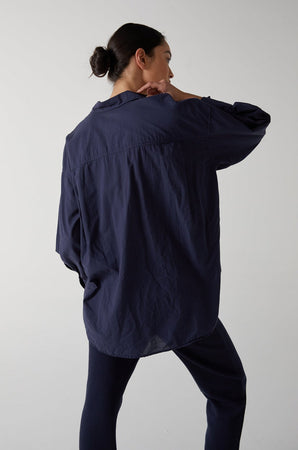 Redondo Button-Up Shirt in navy back