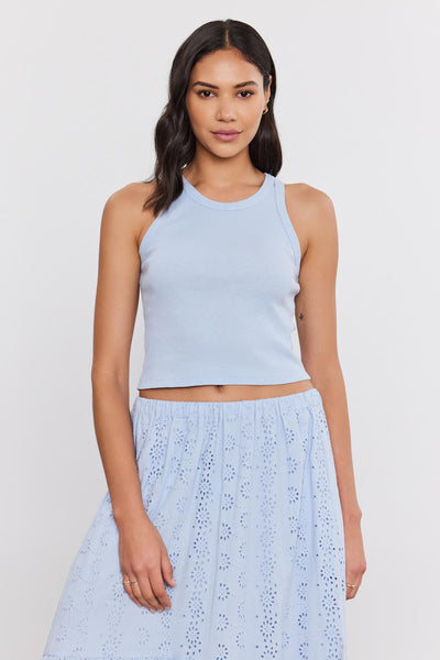 Velvet Graham & Spencer White Eyelet Yara Crop Top XS Style #YARA05 top