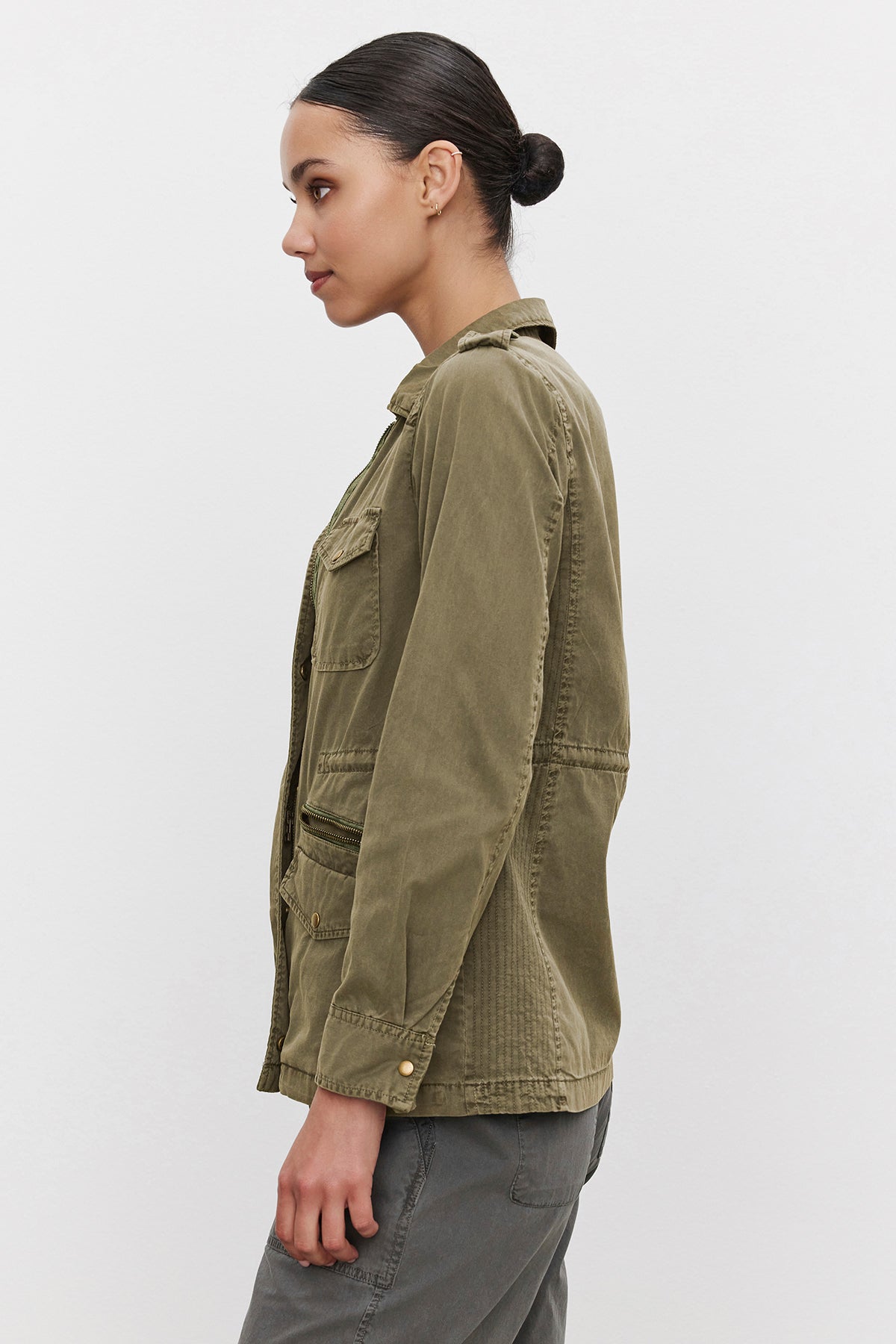 RUBY LIGHT WEIGHT COTTON TWILL ARMY JACKET Velvet by Graham Spencer