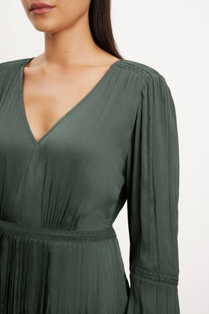 Buy Velvet By Graham & Spencer Giselle Dress In Green - Jade At 57