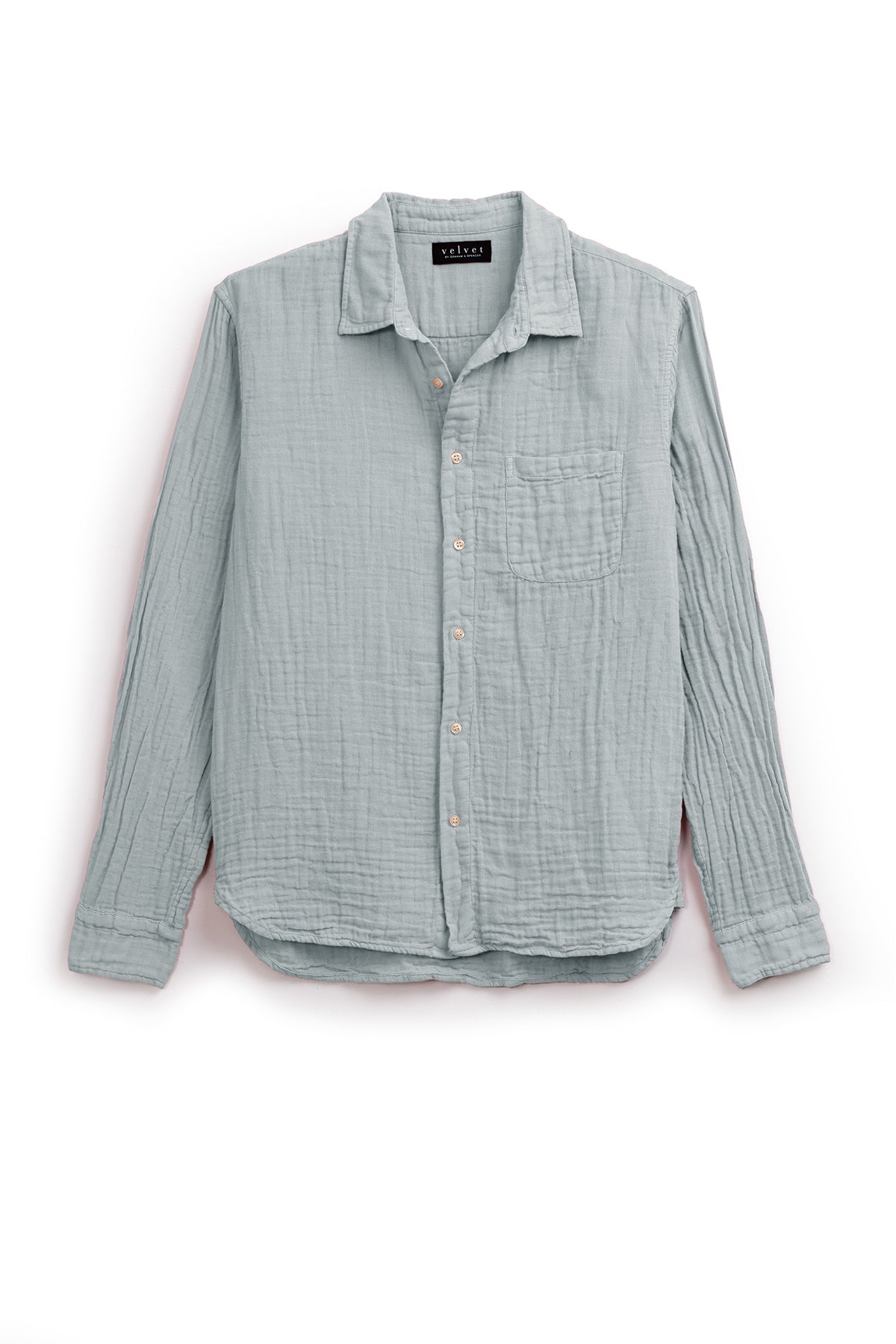 Elton Button-Up Shirt in ice blue flat-26630101893313