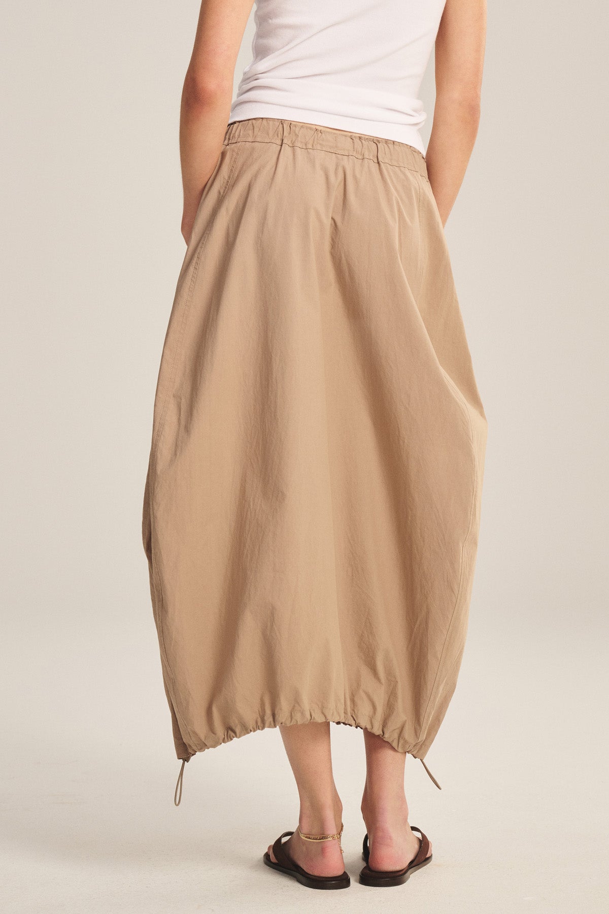 HOLLIS COTTON POPLIN CORDED HEM MIDI SKIRT – Velvet by Graham