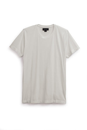 Howard short sleeve crew neck tee in cement flat lay view