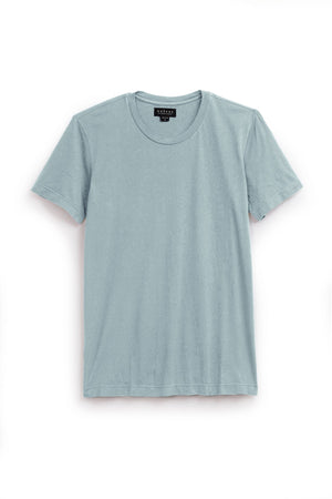 A HOWARD WHISPER CLASSIC CREW NECK TEE in light blue, with a vintage-feel softness, displayed on a white background.
