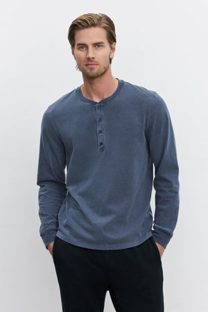 REMI LIGHT STRUCTURED COTTON HENLEY – Velvet by Graham & Spencer