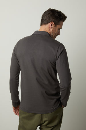 The back view of a man wearing a Velvet by Graham & Spencer KOLBE POLO.