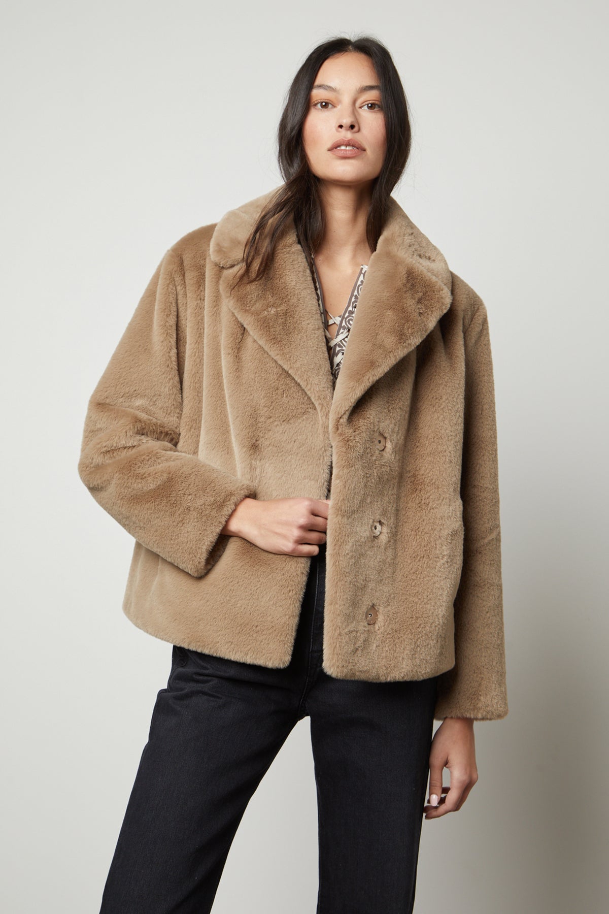 RAQUEL FAUX LUX FUR JACKET – Velvet by Graham Spencer