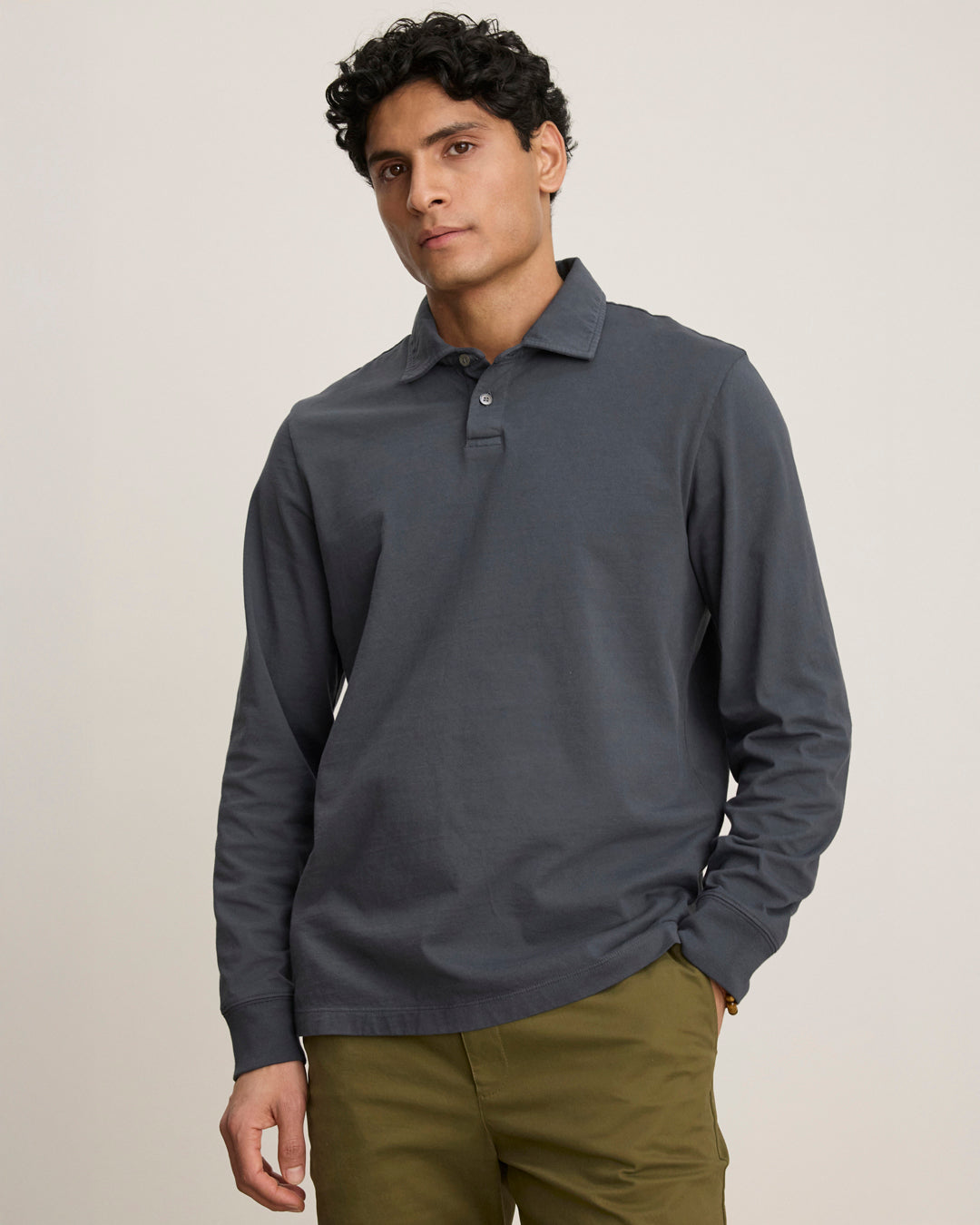 A man wearing the Flint Shirt by Velvet by Graham & Spencer.