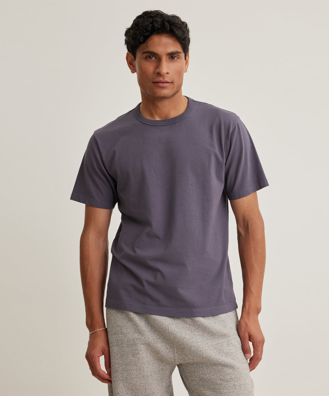 A picture of a man wearing the Wells Tee by Velvet by Graham & Spencer.