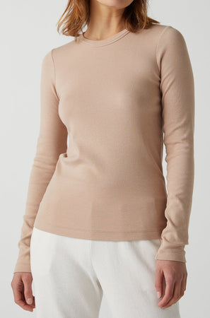 Long Sleeve Camino Tee in nude front