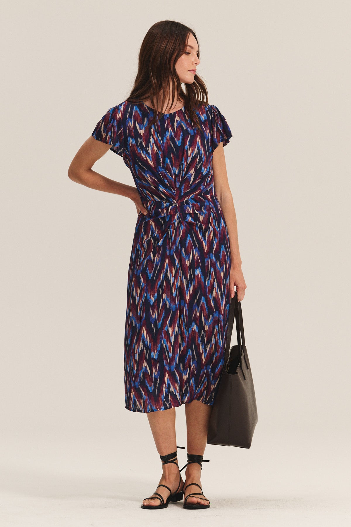 MIRANDA AZTEC PRINTED COTTON SHORT SLEEVE MIDI DRESS – Velvet by Graham &  Spencer