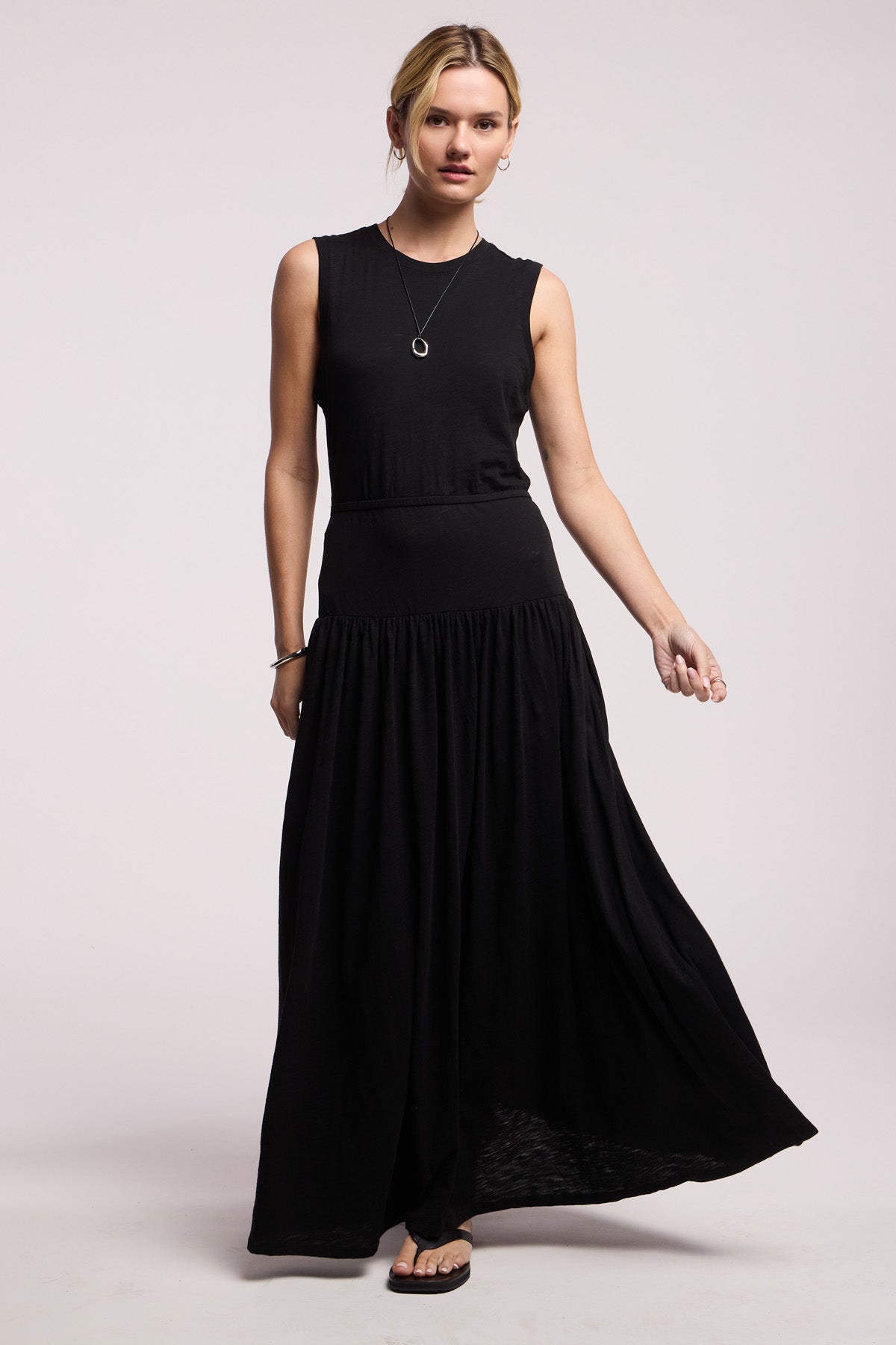 VELVET Women's Lunetta Dress, Size Large, Black, Cotton