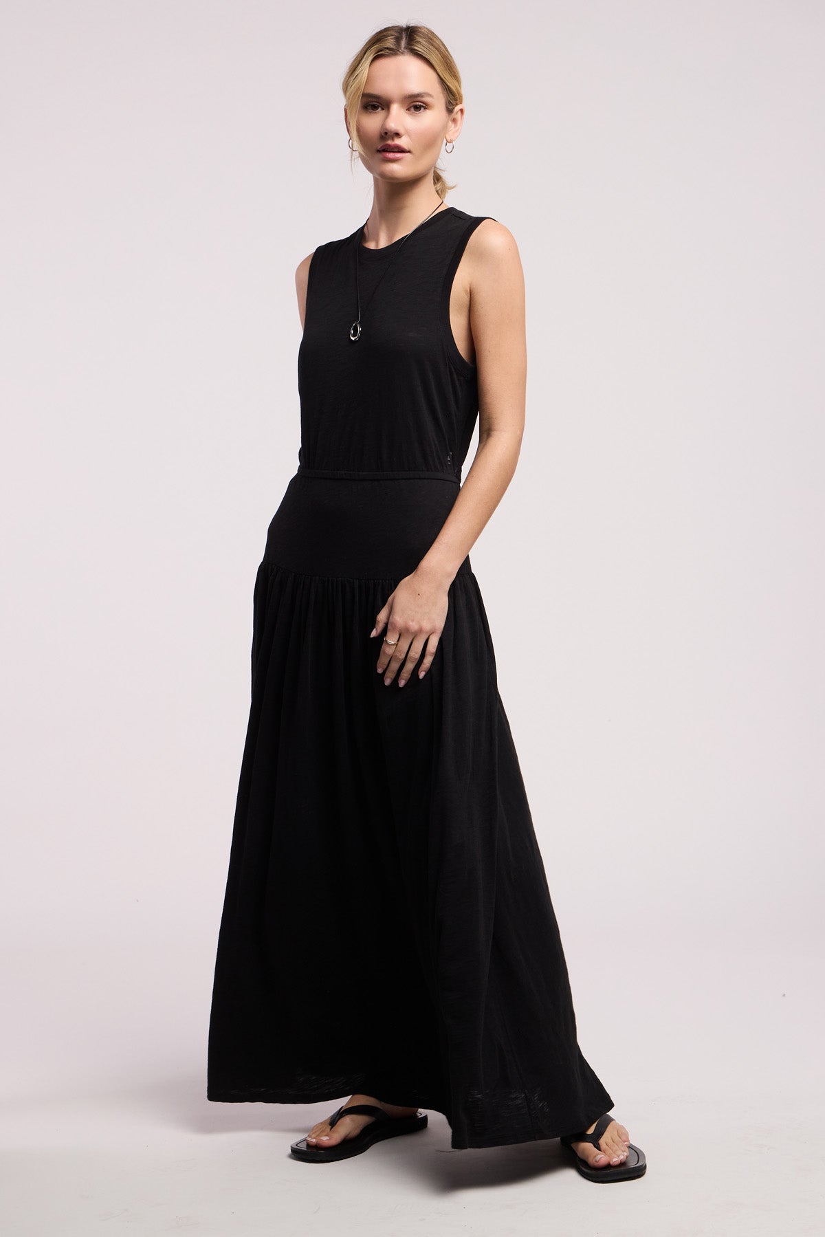 VELVET Women's Lunetta Dress, Size Large, Black, Cotton