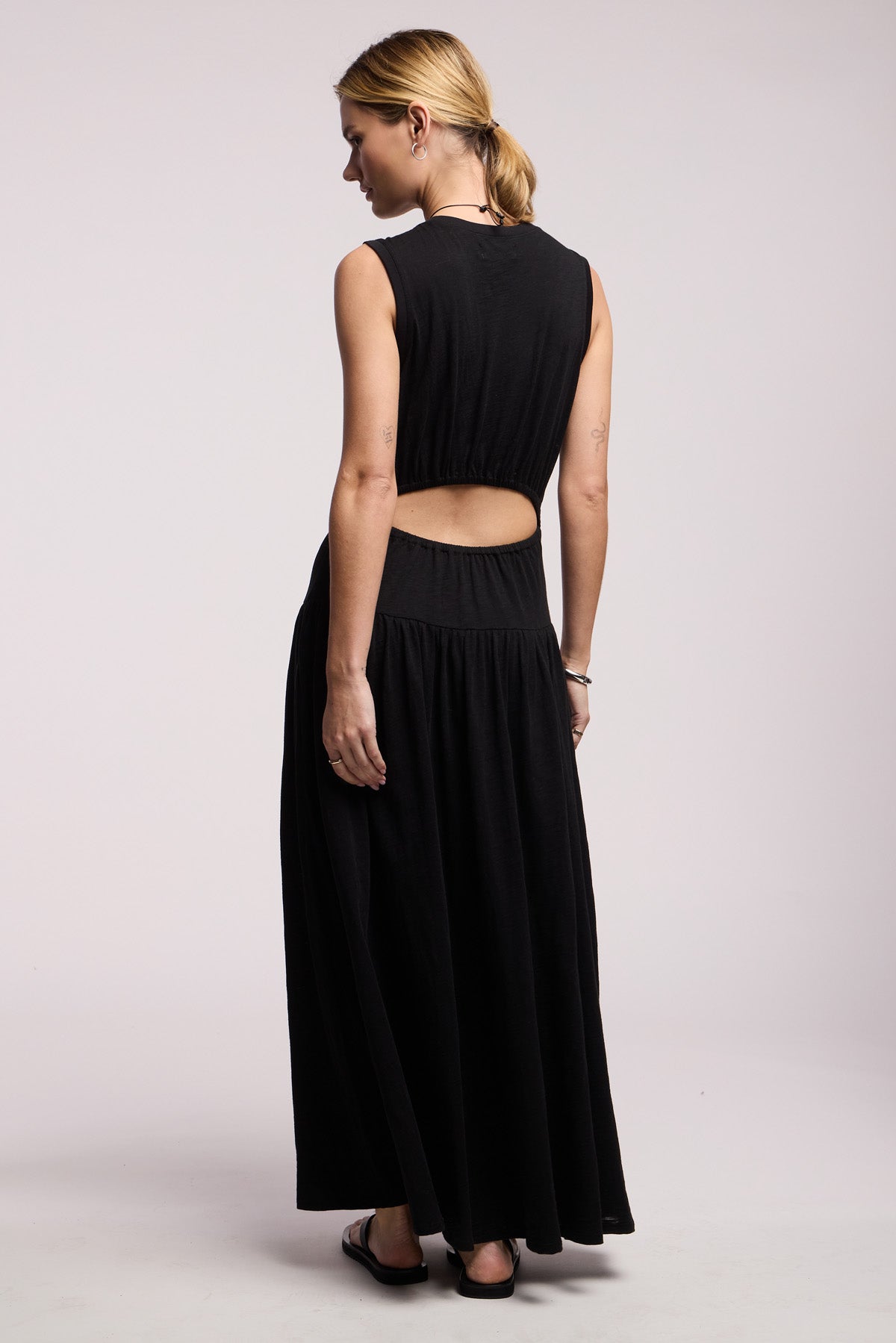 VELVET Women's Lunetta Dress, Size Large, Black, Cotton