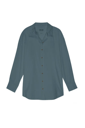 A women's Velvet by Jenny Graham REDONDO BUTTON-UP SHIRT with a drop shoulder seam and buttons down the front.