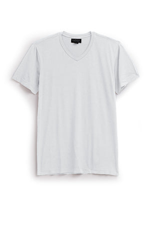 The SAMSEN TEE by Velvet by Graham & Spencer is a crisp white V-neck crafted from soft Pima jersey, perfect for effortless layering.