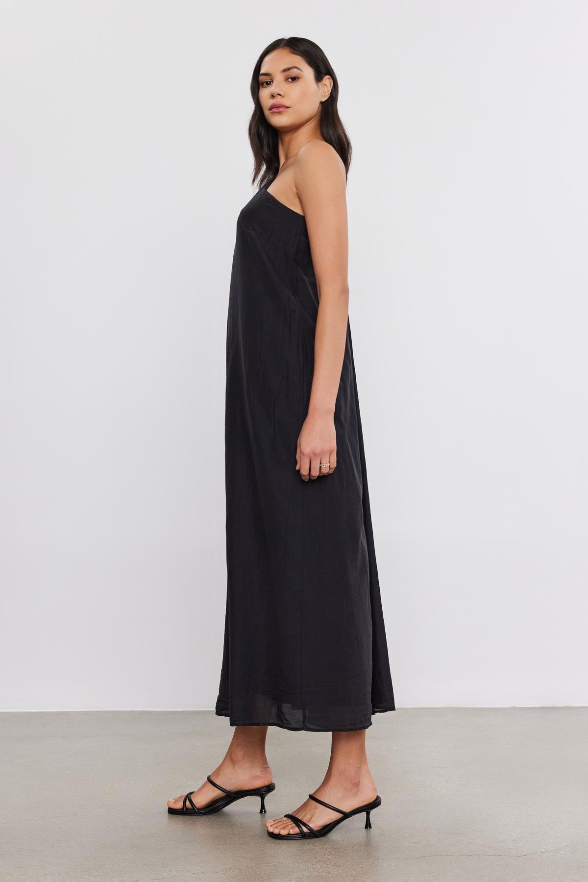DIANA SILK COTTON VOILE ONE SHOULDER MAXI DRESS Velvet by Graham & Spencer DIANA SILK COTTON VOILE ONE SHOULDER MAXI DRESS Velvet by Graham & Spencer