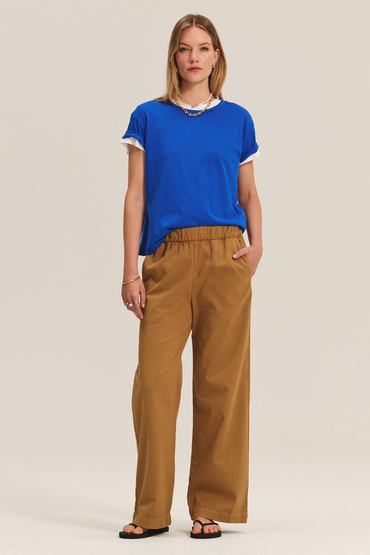 NAYA STRETCH COTTON TWILL WIDE LEG PANT – Velvet by Graham & Spencer