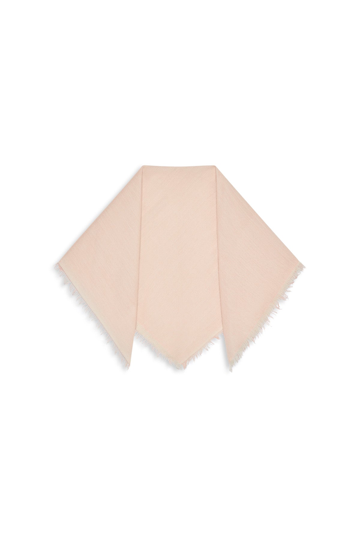 Light pink SUMMER CASHMERE HERRINGBONE SCARF by Velvet by Graham & Spencer, featuring a subtle herringbone pattern and frayed edges.-46490704871617