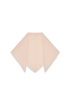Light pink SUMMER CASHMERE HERRINGBONE SCARF by Velvet by Graham & Spencer, featuring a subtle herringbone pattern and frayed edges.