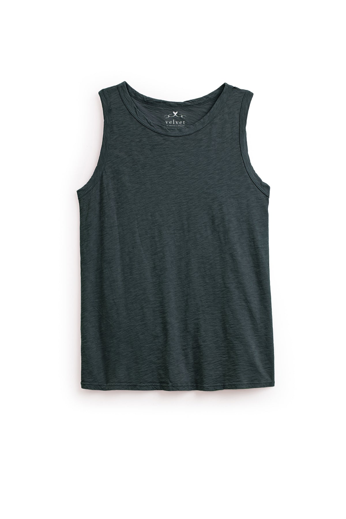 a women's TAURUS COTTON SLUB TANK by Velvet by Graham & Spencer on a white background.-26632370094273