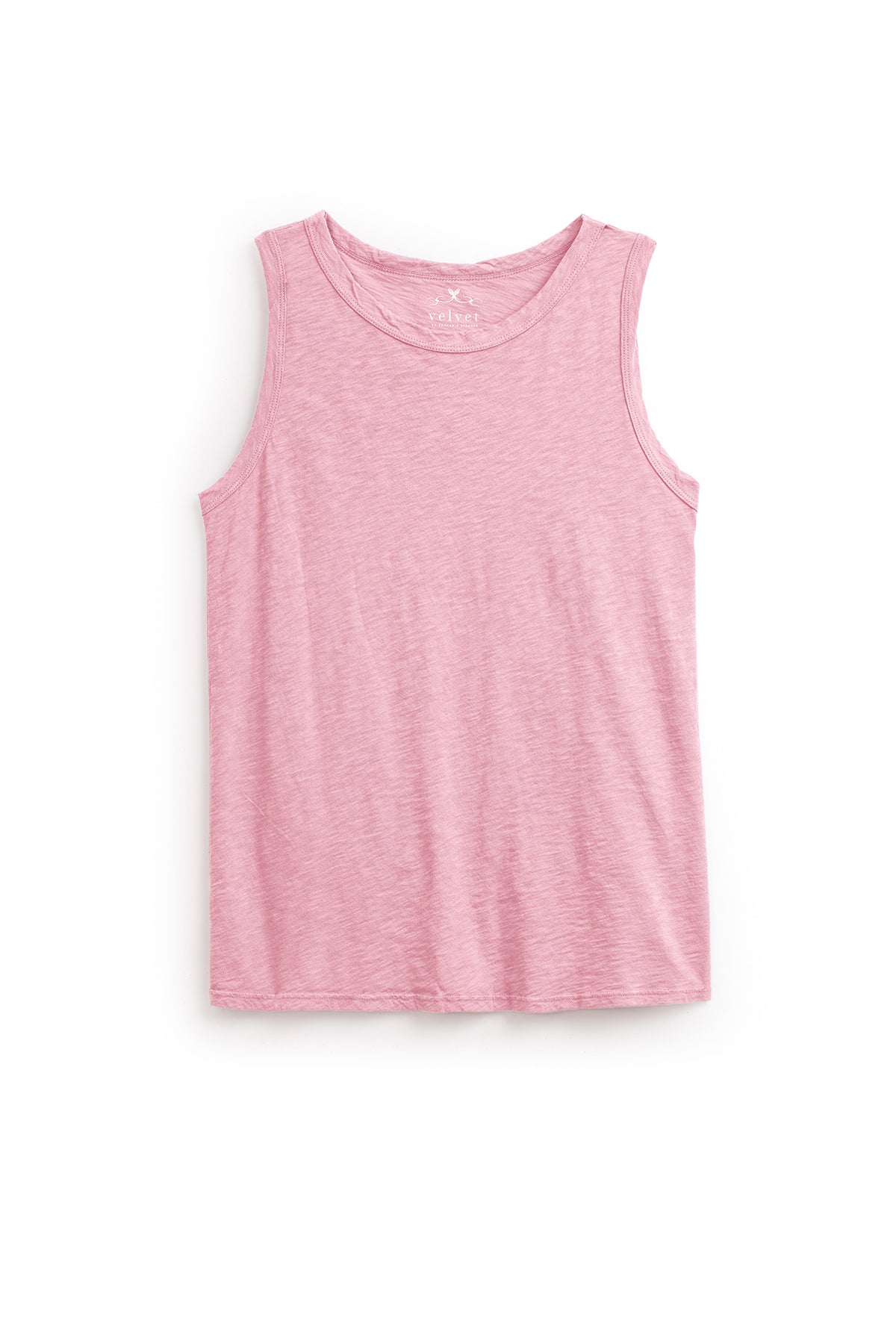 A TAURUS COTTON SLUB TANK by Velvet by Graham & Spencer on a white background with tomboy-inspired flair.-35982876704961