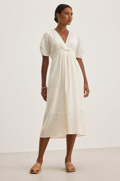 ELOISE TEXTURED COTTON GAUZE MIDI DRESS – Velvet by Graham & Spencer