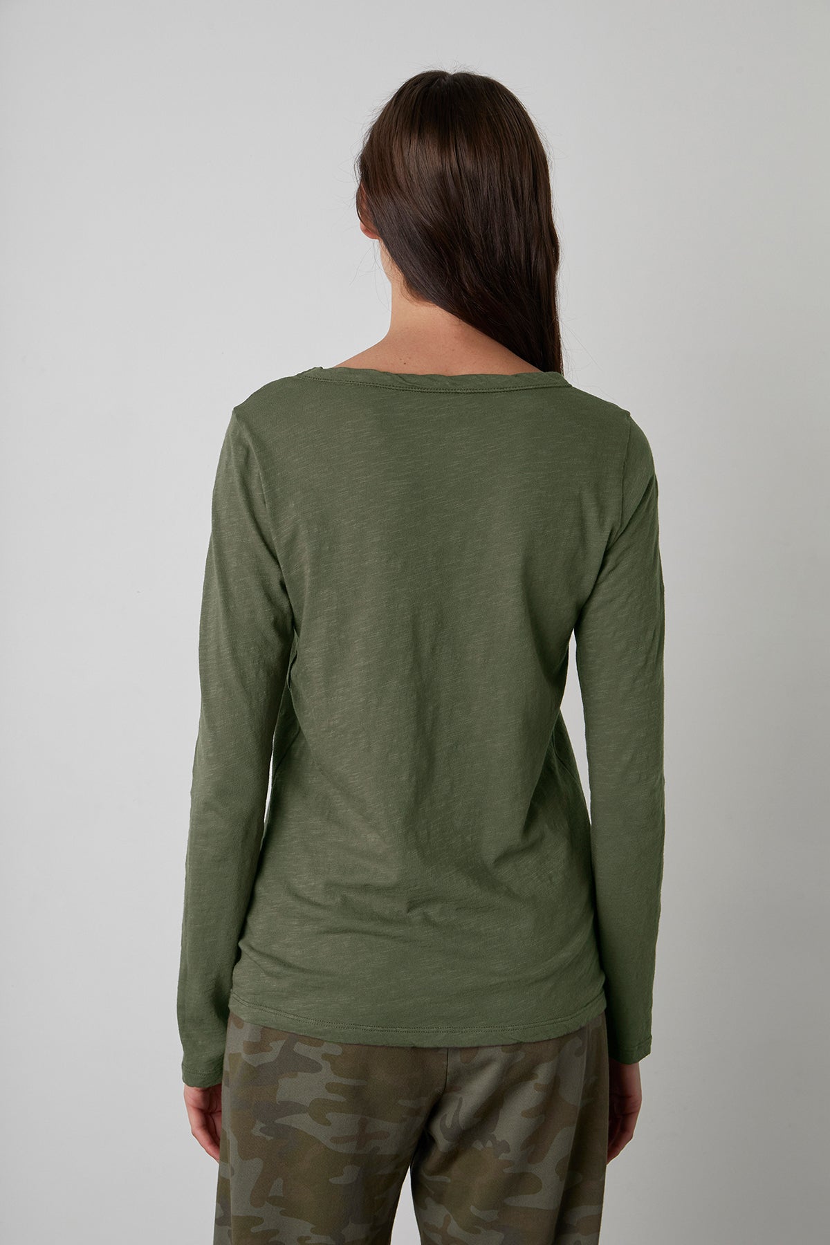   Lizzie Tee Olive with Skye Sweatpant Nettle Back 