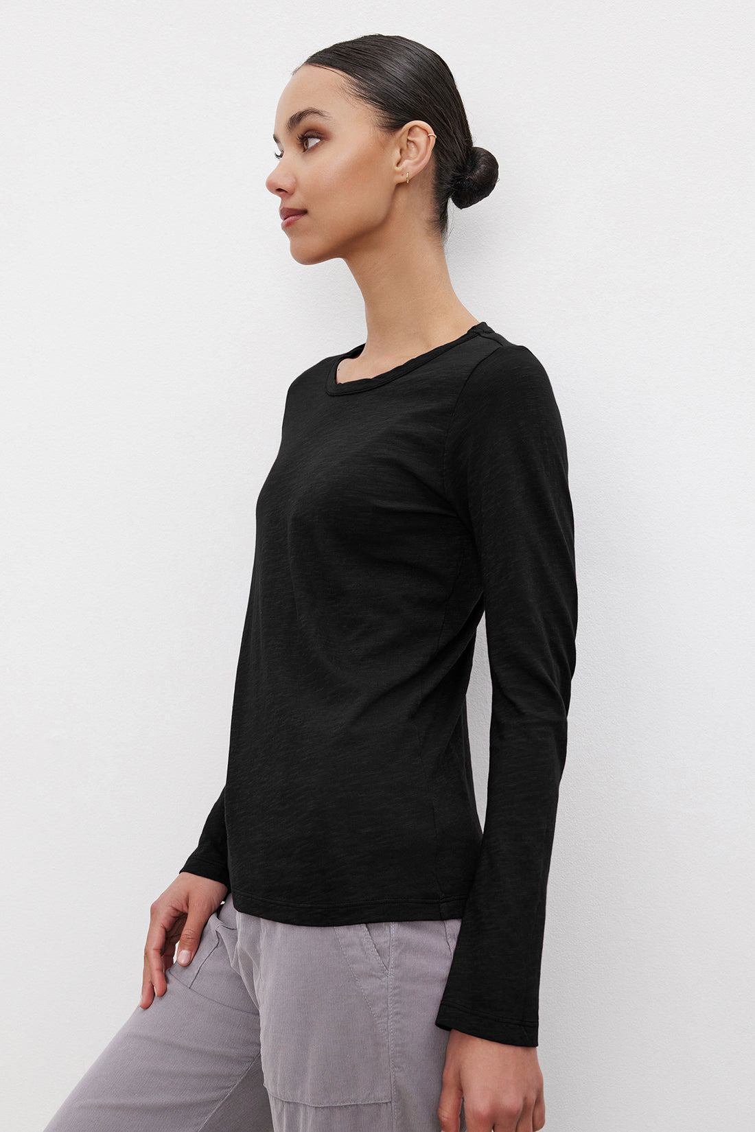 LIZZIE ORIGINAL SLUB LONG SLEEVE TEE – Velvet by Graham & Spencer