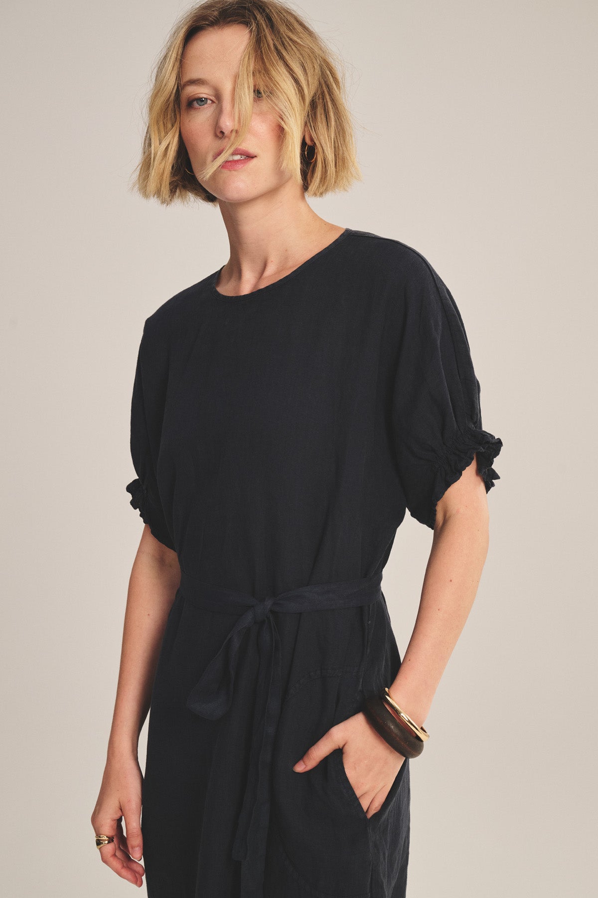 Women's Vivian Linen Dress Shadow X-large
