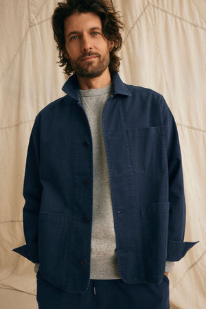 STEEL COTTON TWILL CHORE JACKET – Velvet by Graham & Spencer