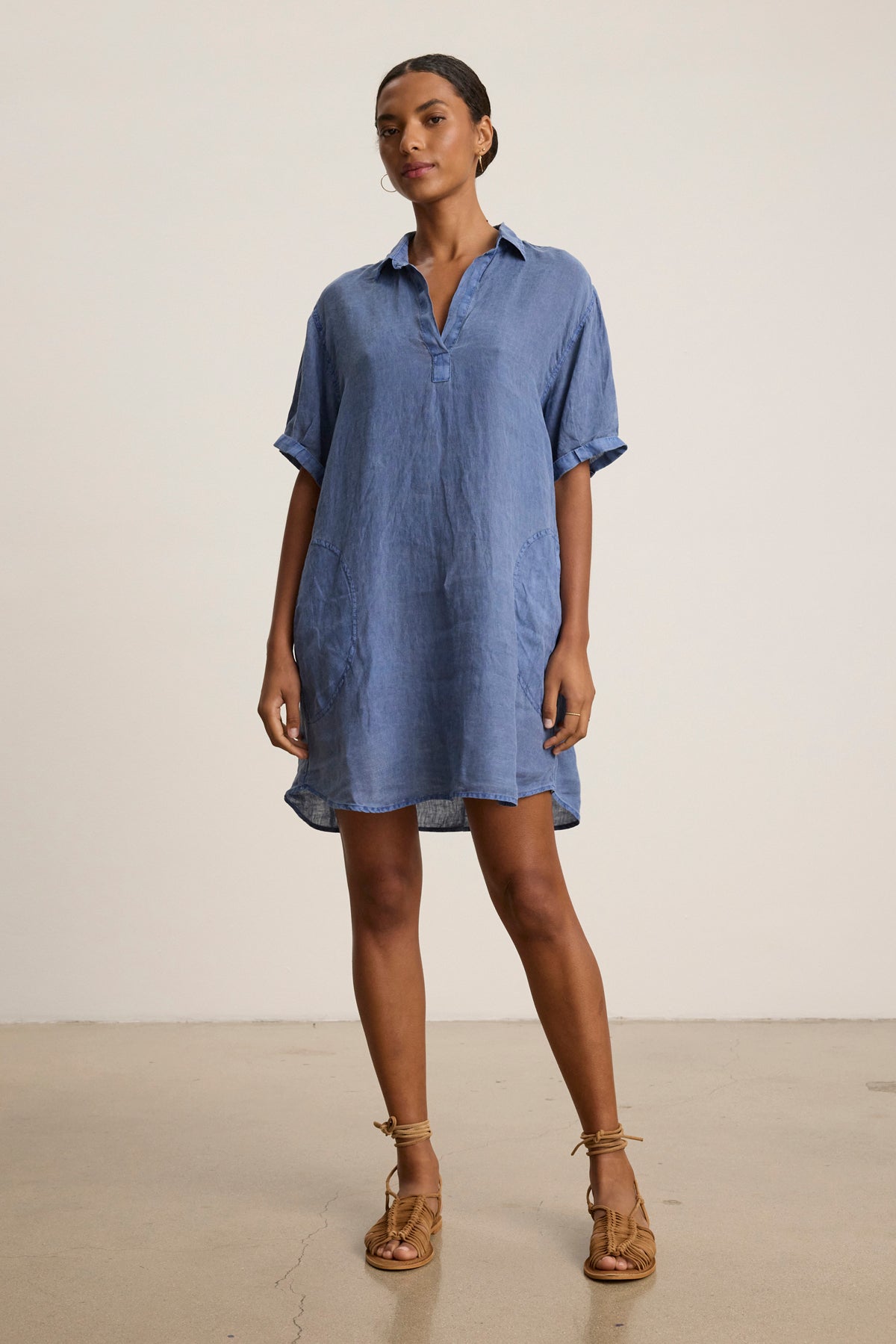 STELLA WOVEN LINEN MINI DRESS Velvet by Graham & Spencer STELLA WOVEN LINEN MINI DRESS Velvet by Graham & Spencer