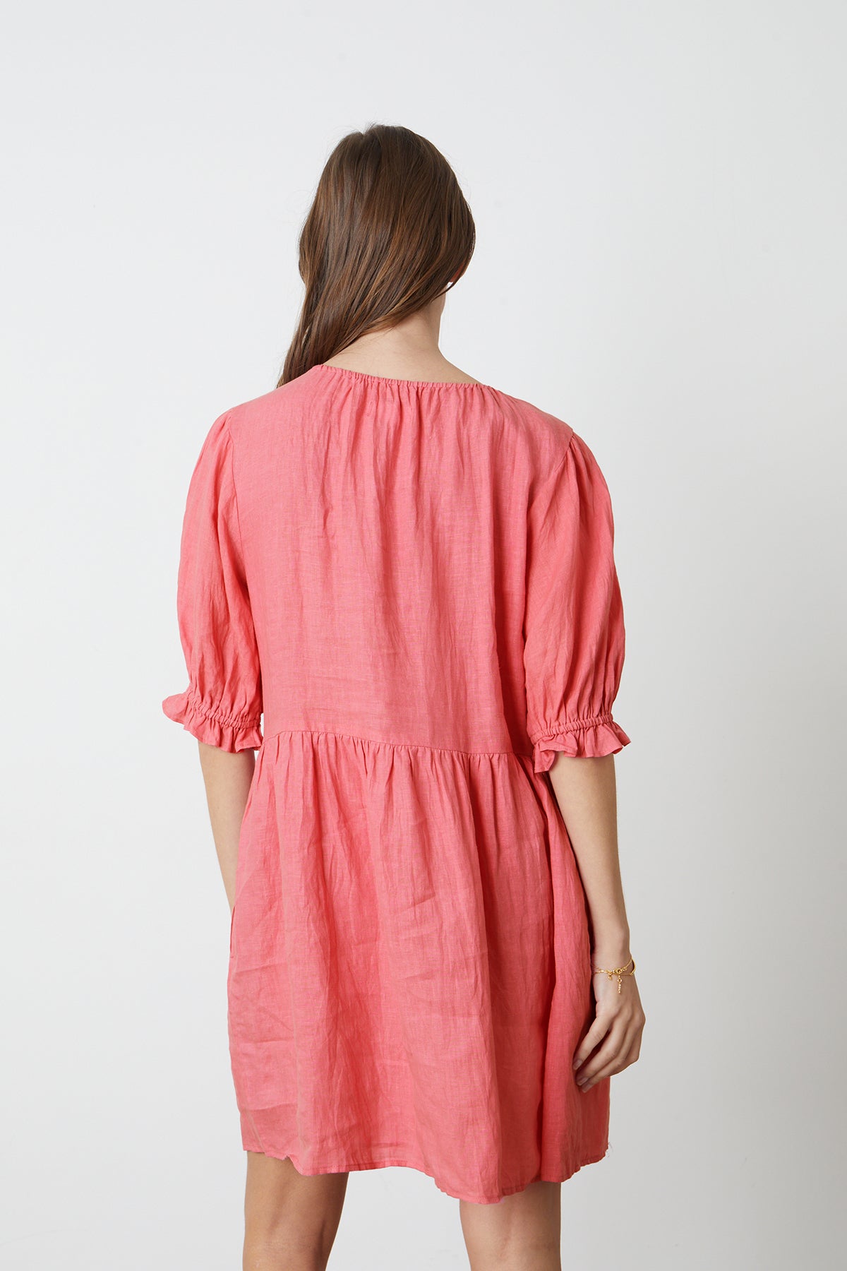 KAILANI LINEN PUFF SLEEVE DRESS KAILANI LINEN PUFF SLEEVE DRESS