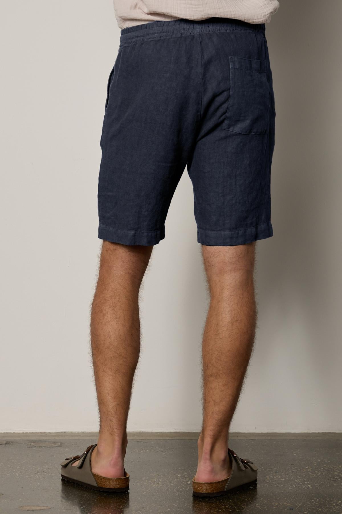 100% linen bermuda shorts with drawstring - Man