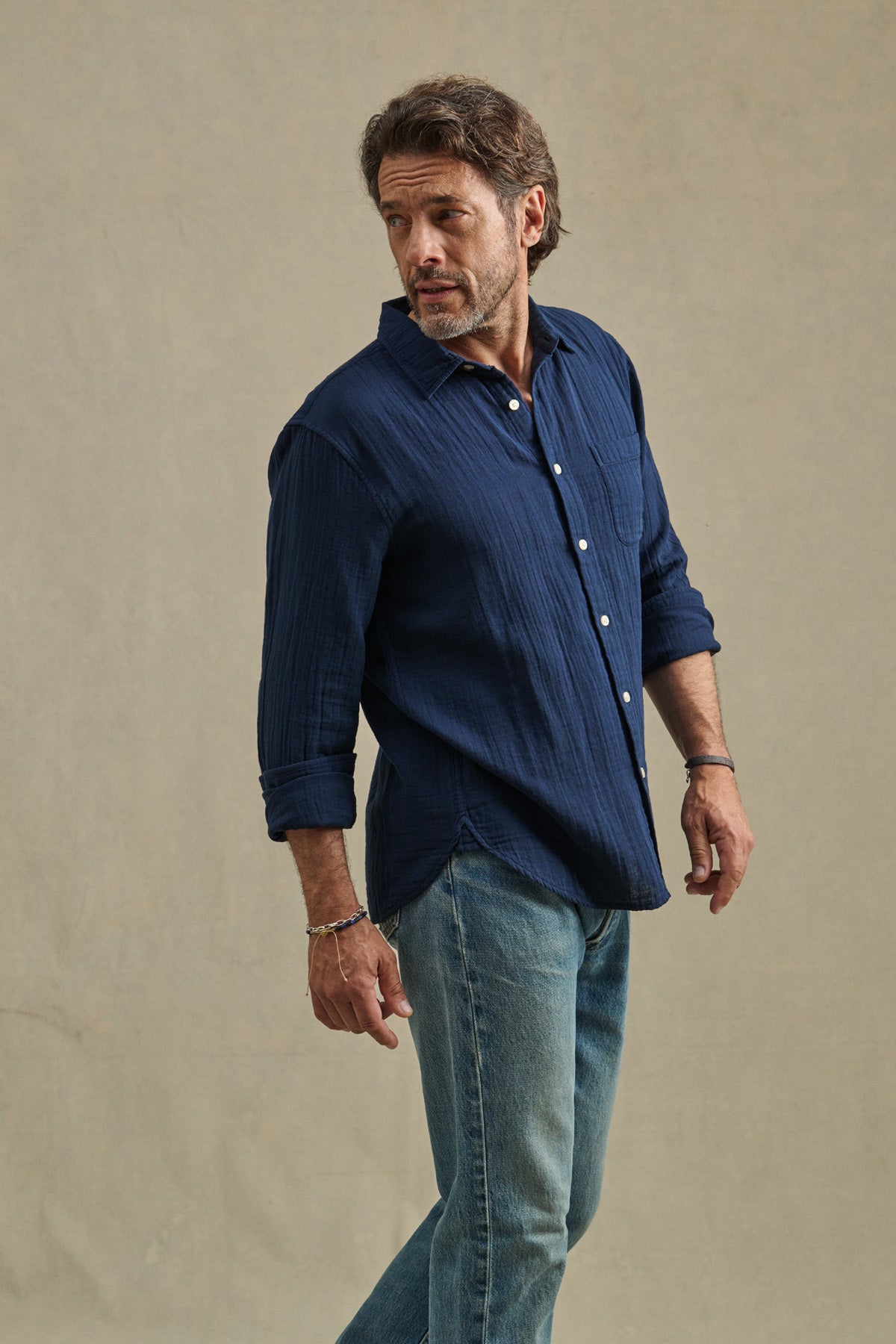 APOLLO WOVEN COTTON GAUZE BUTTON-UP SHIRT SHIRT – Velvet by Graham & Spencer