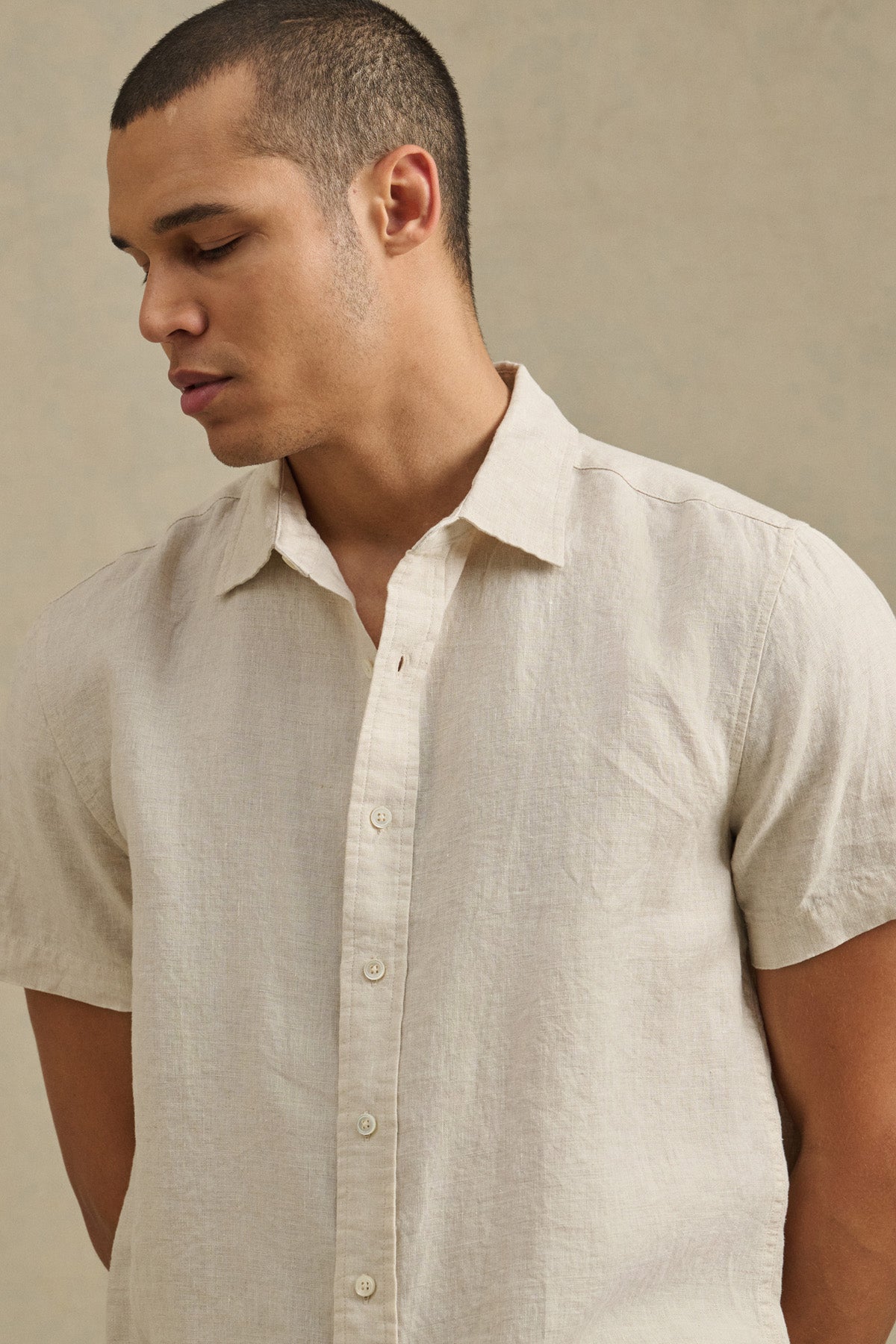Velvet By Graham & Spencer Micah Linen Men Shirt - Red