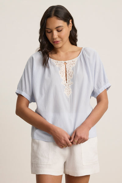 PENELOPE YARN DYE COTTON BLOUSE – Velvet by Graham & Spencer