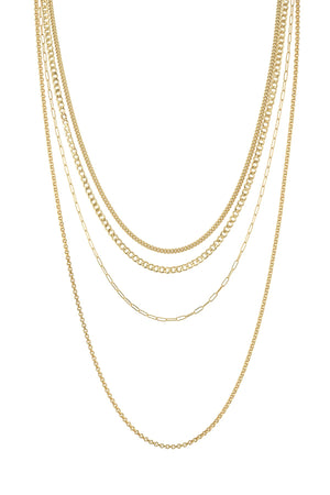 MULTI LAYER CHAIN IN GOLD BY SLOAN