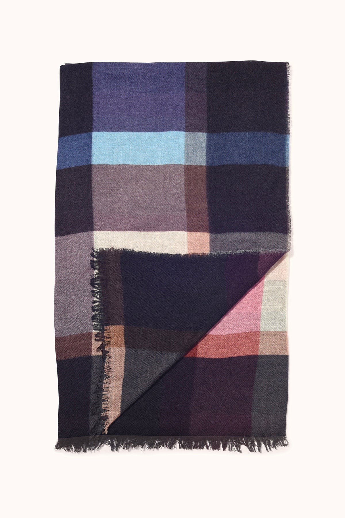   PLAID WOOL BLEND SCARF BY EPICE 
