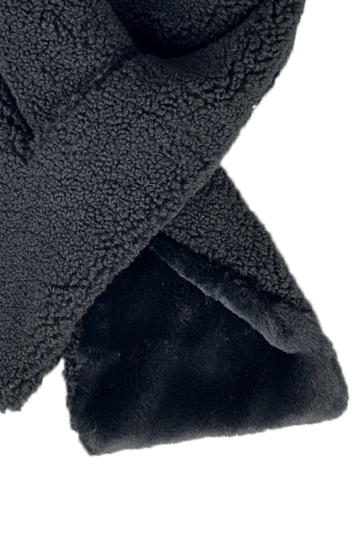   Reversible Sherpa Scarf Black Detail 