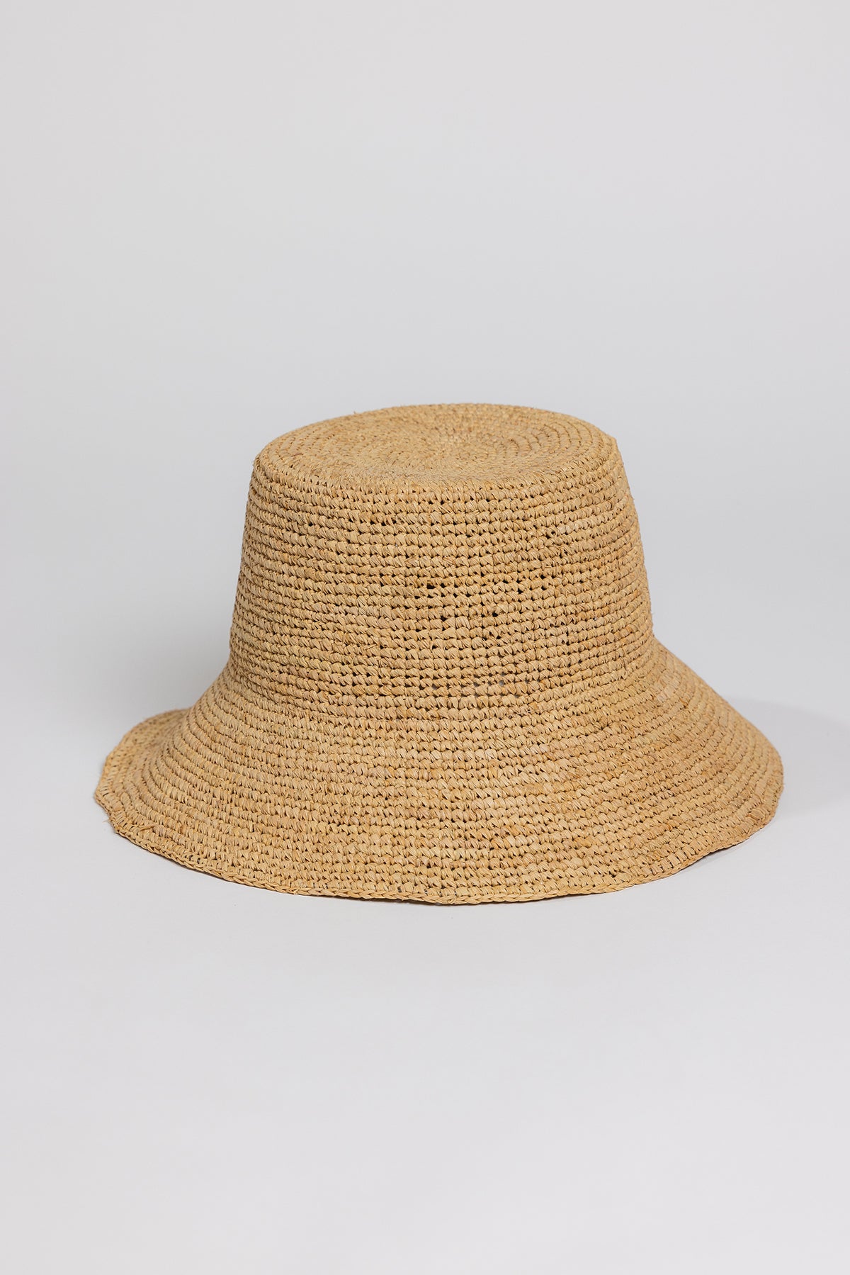 a Velvet by Graham & Spencer CHIC CROCHET BUCKET HAT on a white background.-26166358147265