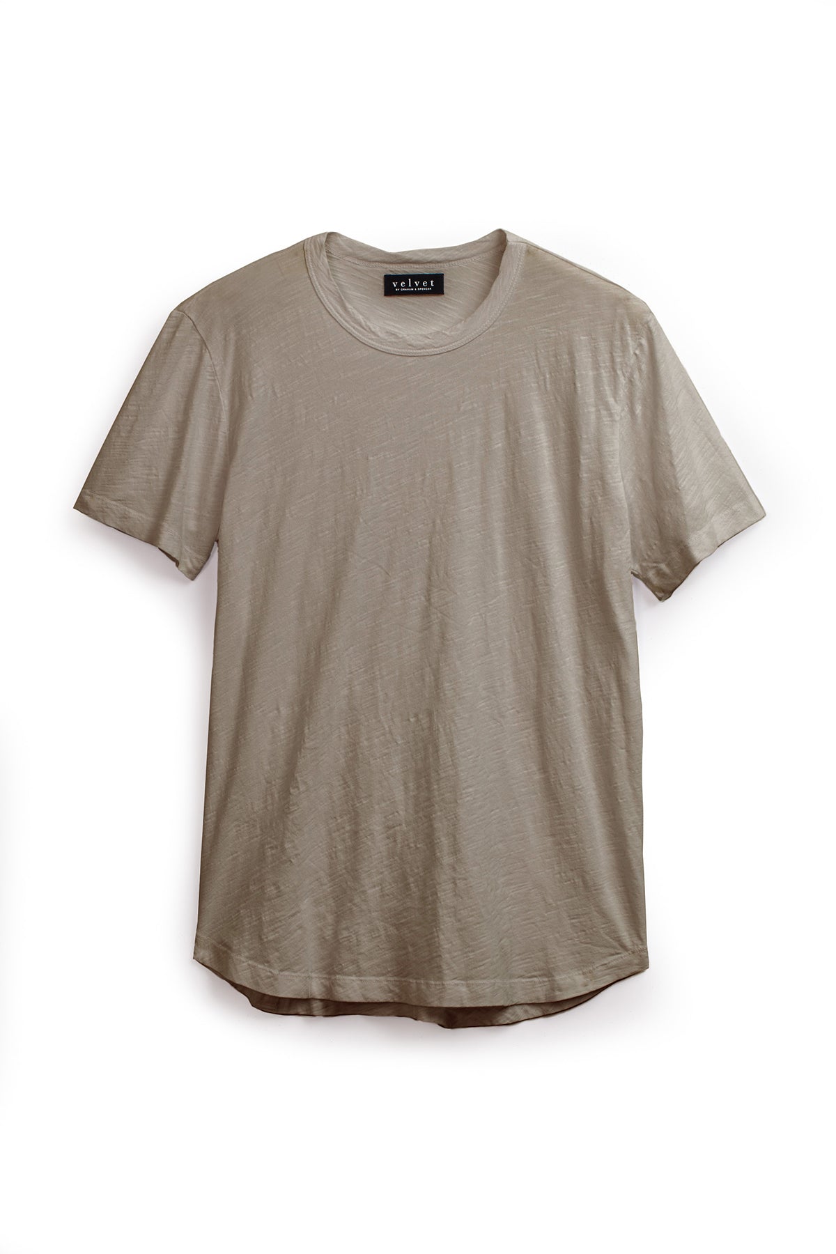 Amaro Crew Neck Slub Tee in tarmac-25792841416897