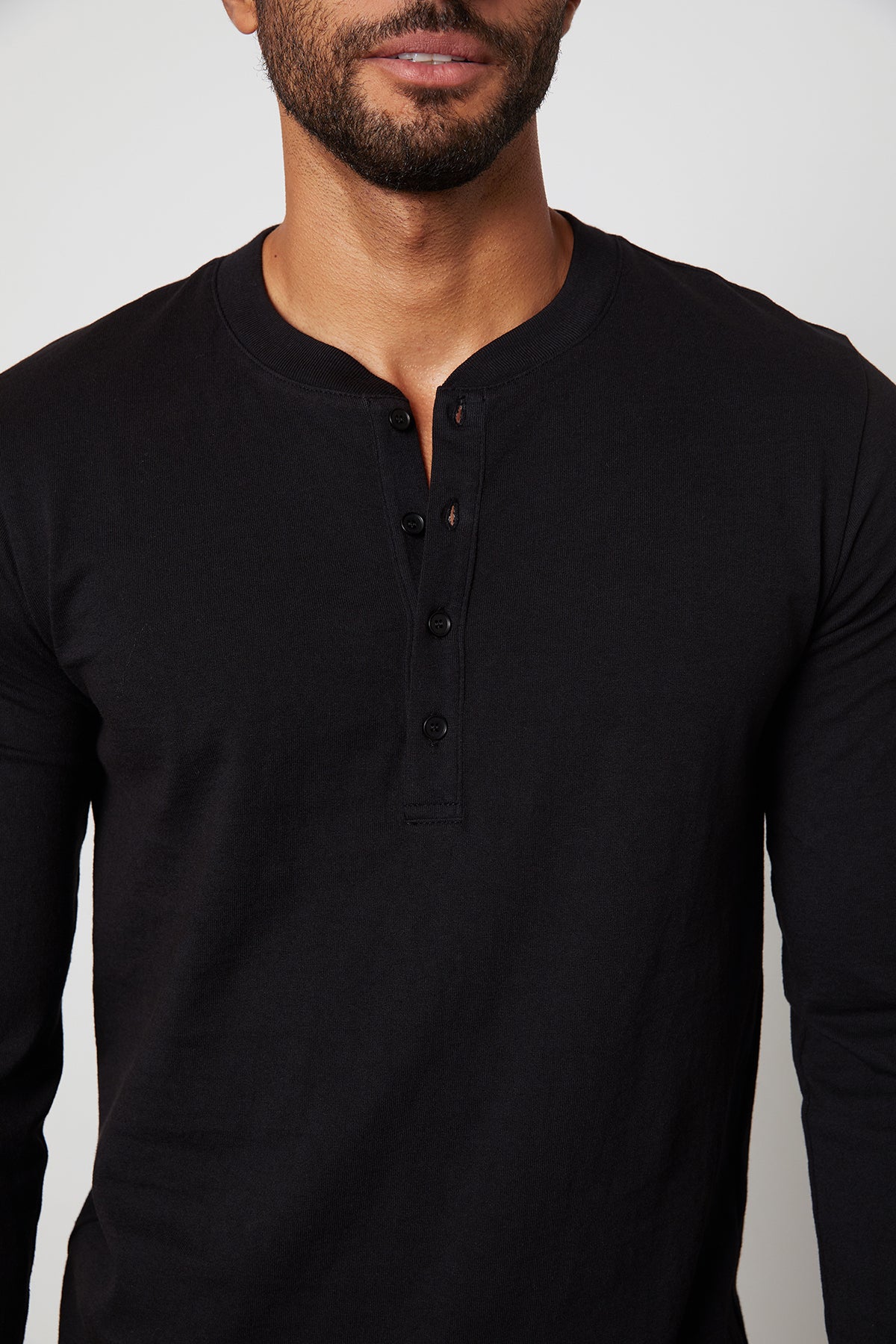   brad in black front shirt detail  